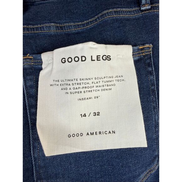 Good American Good Legs Crossover Jeans New Size 14/32 Skinny